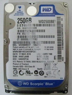 WD硬盤開盤數(shù)據(jù)恢復(fù) WDC WD2500BEVT-24A23T0